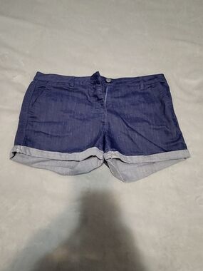 Twik Simons Dark Wash Cuffed Denim Jean Shorts Size 11
